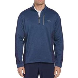 NWT CALLAWAY GOLF Men's Blue Quarter Zip UPF Protection Pullover Size XXL
